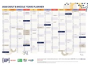 A link to the 2022 wall planner or yearly calendar with significant dates (Australia)