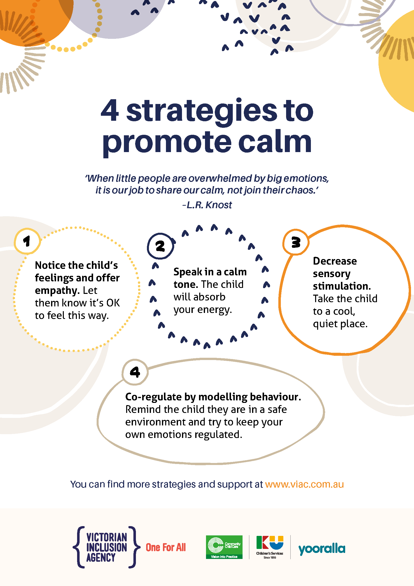 4 strategies to promote calm
